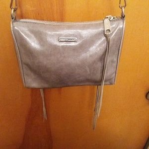 Rebecca Minkoff tan beige leather crossbody purse